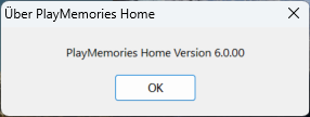 Meldung zur Softwareversion